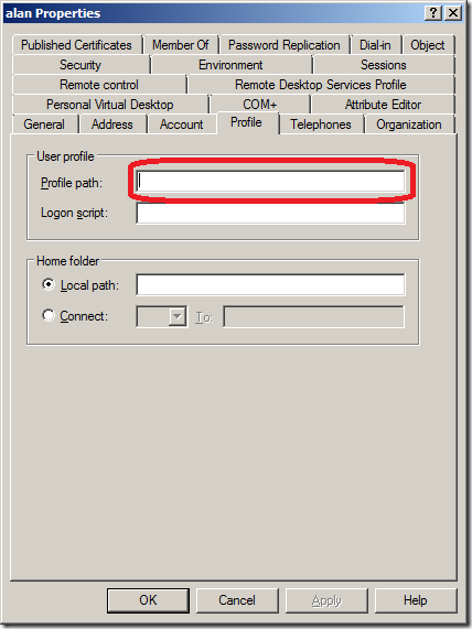 Group Policy Setting of the Week 19 — Set roaming profile path for all users logging onto this computer