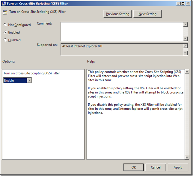 How to mitigate the SharePoint XSS security issue with Group Policy - KB983438