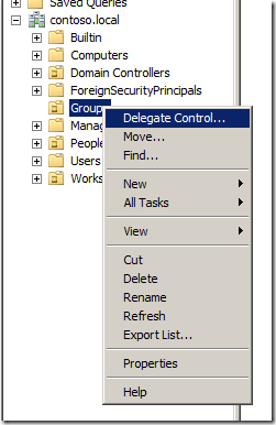 How to delegate AD permission to Organisational Units using the PowerShell command Add-QADPermission