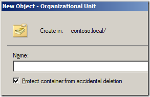 Tip: How to ensure Organisation Unit are protected from accidental deletion