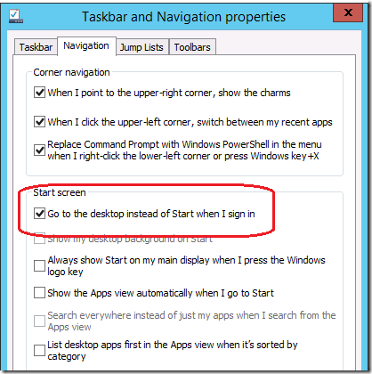 How to configure a Boot to Desktop Group Policy for Windows 8.1