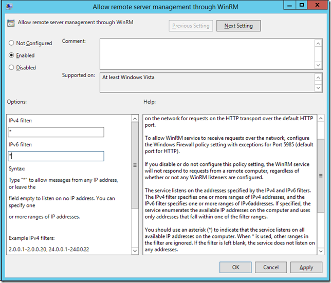 How to enable WinRM via Group Policy